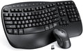 MEETION Wave Ergonomic Keyboard and Mouse Combo with Wrist Rest, Black by MEETION