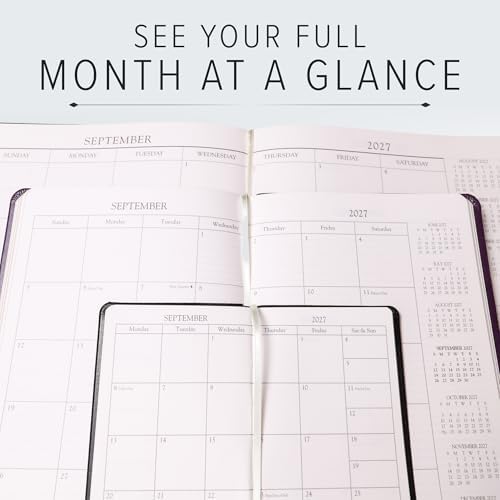 Gallery Leather Pocket Monthly Planner 2026-2027 Acadia Burgundy - Image 5