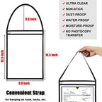 Geyee 80 Pack Job Ticket Holders 9x12 with Strap Hanging,Black - Image 2