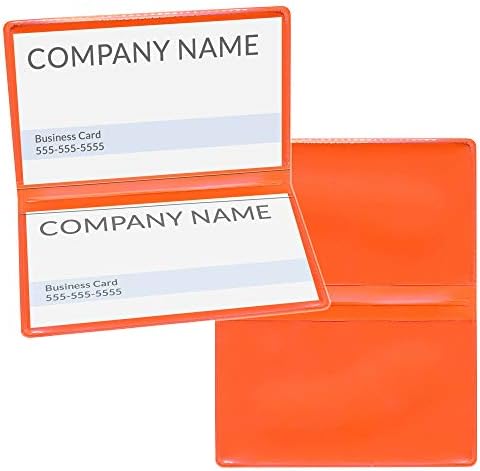 StoreSMART - Orange Folding Business Card Holders - 500 Pack - Polypropylene Plastic (RPP2915O-500) by StoreSMART
