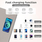 Wireless Charging Mouse Pad Firelison 2 in 1 Leather Multifunctional Office Desk Pad with Non-Slip Rubber Base, Waterproof Desk pad for Computers/Office/Work/Home/Decor（ 32" x 16"Grey - R） - Image 2