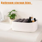 OIAHOMY 4 PACK 12L Storage Baskets for Organizing Storage Bins White - Image 4
