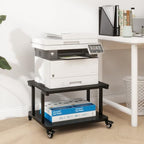 Natwind 2 Tier Laser Printer Stand,24''x20'' Under Desk Printer Cart, Black - Image 2