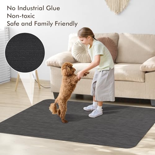 Blvornl Office Chair Mat for Hardwood Floors, Anti-Slip PVC, 35.4"x 55" Desk Chair Mat for Hard Wood and Tile Floor, Large Anti-Slip Hard Floor Protector Rolling Chair Pad, PVC Desk Rug, Black - Image 5