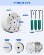 Universal Security Camera Junction Box, Aluminum Hide Cable Junction Boxes - Image 5