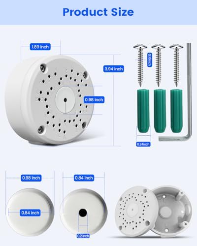 Universal Metal Security Camera Junction Box, Hide Cable Concealment Boxes - Image 6