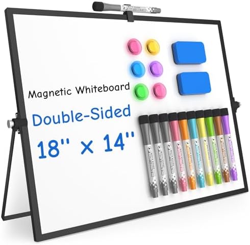 Grtard Magnetic Dry Erase Board with Stand, 18''x14'' Desktop Whiteboard by Grtard