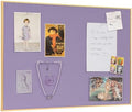 Fabric Bulletin Board 40x30 inches, Golden Aluminum Framed Wall Pin Board by Lightomorrow