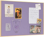 Fabric Bulletin Board 40x30 inches, Golden Aluminum Framed Wall Pin Board by Lightomorrow