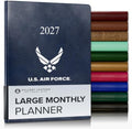 Gallery Leather Large Monthly Planner 2026-2027 Acadia Navy - US Air Force by GalleryLeather