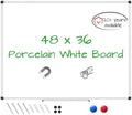 XBoard Porcelain Magnetic Dry Erase Board 48 x 36 Inch, Porcelain Whiteboard Aluminium Frame & Marker Tray by XBoard