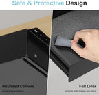 Under Desk Drawer,11.9 inch Carbon Steel Slide-Out Under Table Storage Organizer With Full Extension Ball-Bearing Slides,Undermount Drawer For Standing Desk & Home Office,Black - Image 6