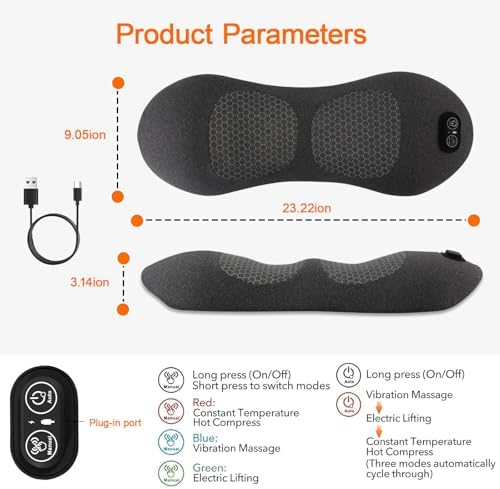 3 in 1 Upgraded Rechargeable Electric Lumbar Support Pillow with Heat & Massage Back Cushion, Ergonomic Memory Foam Lower Back Massager for Fatigue Relief, for Home, Office, Bed, Sofa, and Car Use - Image 2