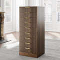 9 Drawer File Cabinet, Wooden Office Cabinet with Drawers, Fluted Storage Filing Drawer for Home Office, Black Walnut by Perledesign%E2%80%93WorkinStyle