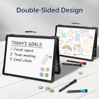 Small Dry Erase White Board - TSJ OFFICE 12" x 16" Mini Easel Desktop Double Sided Whiteboard, Portable Magnetic Board on Table Top with Holder for Drawing, Teacher Instruction, Memo Board - Image 3
