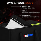 Fireproof Lipo Bag, Large capacity Explosion-proof lipo battery Box for Charging and Storage, 22 x 9 x 9.5inch Waterproof Bag for Documents and Valuables - Image 7