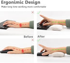 Keyboard Mouse Wrist Rest Bean Bag Set, Ergonomic Wrist Rest for Keyboard and Mouse Filled Ergo Beads, for Laptop, Desktop Computer (Ivory White) - Image 3
