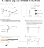 Desk Extender 24‘’ x 12 Inch Foldable Table Extension Folding Wall Table Keyboard Extender for Desk Clamp-on Shelf for Dorm Bunk, Office, Kitchen Bar, RV Countertop, Laundry Room (White) - Image 6