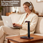 Walnut Wood Headphone Stand with Pen Holder - Image 4