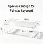 Acrylic Monitor Stand Riser L18.5" x H5" | Multi-Purpose Desk Organizer for Monitor & Laptop, Compatible with PC, Apple Studio Display and Printer, Ideal for Home Workspaces & Office Desks (Transparent） - Image 2
