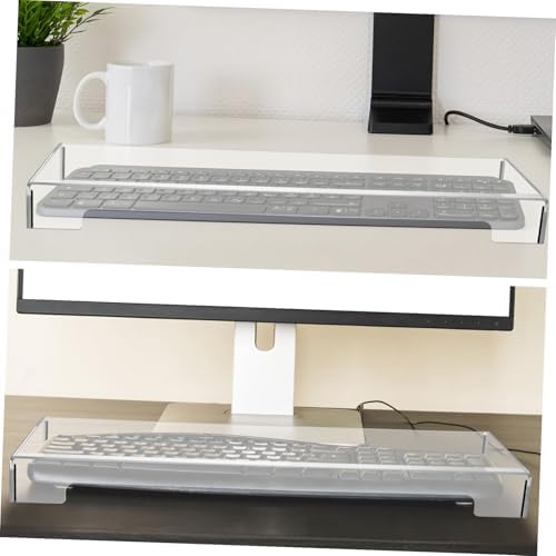 Gadpiparty Clear Acrylic Keyboard Cover Protector Full Size Keyboard Cover for Home Office 18.70 X 6.10 X 1.96 in Dust Water and Spill Protection Easy to Clean 1 Pack - Image 4