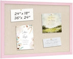 DOLLAR BOSS 24"x18" Linen Cork Board Decorative Bulletin Board, Pink by DOLLARBOSS