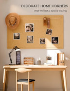 Fluxynara 59" x 35.4" Large Bulletin Board, Mustard Yellow - Image 4