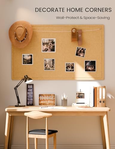 Fluxynara 59" x 35.4" Large Bulletin Board, Mustard Yellow - Image 4
