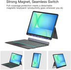 JUQITECH Magnetic Trackpad Keyboard Case for Samsung Galaxy Tab S10FE+ 13.1 - Image 5