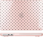Case for 2026/2025/2024/2023 MacBook Air 15-inch Laptop Release M5 A3448 /M4 A3241 /M3 A3114 /M2 A2941, Stylish Protective Hard Shell Cover for MacBook Air 15.3 inch, Pink & Black Polka Dots - Image 4