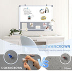 SWANCROWN White Board Bulletin Board Combo, 36 x 24 inches, Aluminum Frame - Image 4