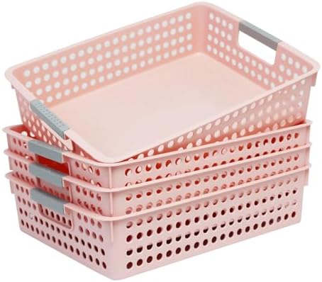 Soddeph A4 Paper Tray with Grip Handles, Plastic Book Basket by Soddeph