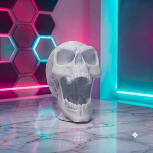 Artistic Crânio Stand for Headphones and Video Game Controllers - Gaming Station Organizer and Display - Bone White by Unknown