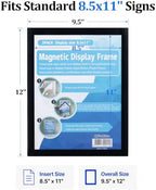 Self-Adhesive Magnetic Document Sign Holder 8.5X11'',Black,Pack of 10 - Image 2