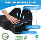 CushZone Extra Large Seat Cushion, Sciatica Support for Office Chair, Black - Image 3