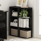 Furinno PASIR Book Shelf, 3-Tier Corner Bookshelf with Open Shelf, Standing Bookcase, 9.3 x 12 x 31.5 for Organization and Storage, for Living Room, Bedroom, Home Office, Blackwood - Image 2
