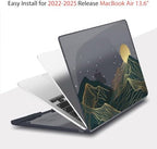 Teryeefi MacBook Air M2 Case 2022 Release A2681 Model, Glossy Plastic Hard Shell Cover with Screen Protector & Keyboard Cover for 13.6 Inch Laptop - Image 5