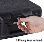 SentrySafe Fireproof Money Safe with Key Lock, Black Lock Box with Portable Carrying Handle for Travel, Exterior: 14.3 in. W x 11.2 in. D x 6.1 in H, 1200 - Image 5