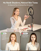Upgrade 10.5" Ring Light for Desk with Magnetic Phone Holder for Computer - Image 4