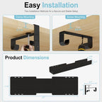 No-Drill Under Standing Desk Cable Management,47.2" L,Black - Image 4