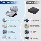 Extra Large Memory Foam Seat Cushion and Lumbar Support Pillow for Office Chair Pressure Relief Sciatica & Tailbone Pain Relief Chair Pad for Home,Car Seat,Wheelchair - Image 6