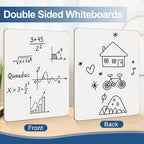 Dry Erase Boards, 24 Pack 9 x 12 Inch Mini Portable Practice White Boards, Double Sided Personal Small Whiteboards for Kids, Students, Teachers, Classroom School Supplies - Image 2