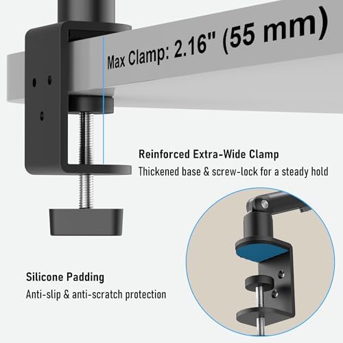 Portable Monitor Stand 15.6", Heavy Duty Tablet Arm Mount with Desk Clamp - Image 7