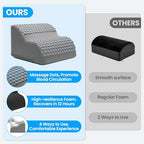 Foot Rest for Under Desk with Massage Dots, 3-Tier Foot Stool, Grey - Image 6