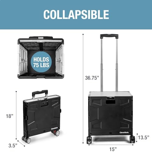 Wheeled Trolley Crate - 35L (4 Wheels) - Black/Cream [Cool Gray 1C] - Image 2