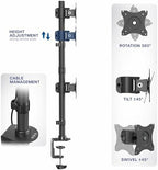 VIVO Dual Monitor Desk Mount Stand with Height Adjustment and VESA Plates for 2 LCD Ultrawide Screens up to 34 inches, Stacked Array, STAND-V002R - Image 5