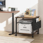 Lerliuo Brown Large Printer Stand with Storage - Image 7