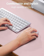 Leather Desk Pad Protector - 48 x 24 Computer Mat, Large Mouse Pad, Non-Slip, Waterproof PU Leather Blotter, Desk Cover for Office and Home (Light Pink) - Image 3