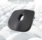 Skechers Seat Cushion Memory Foam,Donut Pillow Office Chair Cushion for Tailbone Pain Relief,Butt Pillow for Office Chair,Car seat Cushion,Long Sitting Office Workers,and Car Drivers,Black - Image 5