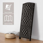HALLYBEE Short Room Divider, Small Folding Privacy Screens,3 Panel Black - Image 5